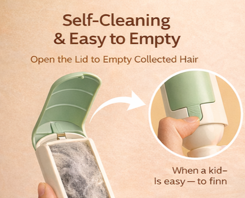 Vanta Living Pet Hair Remover Roller | Self-Cleaning Fur & Lint Brush for Home, Sofa, Clothes & Car