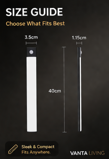 Vanta Living Motion Sensor LED Light – USB Rechargeable Magnetic Cabinet Light